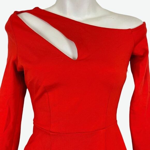 Bar III 3 Womens Asymmetrical Ponte Knit Long Sleeve Bodycon Stretch Dress XS - Picture 2 of 16